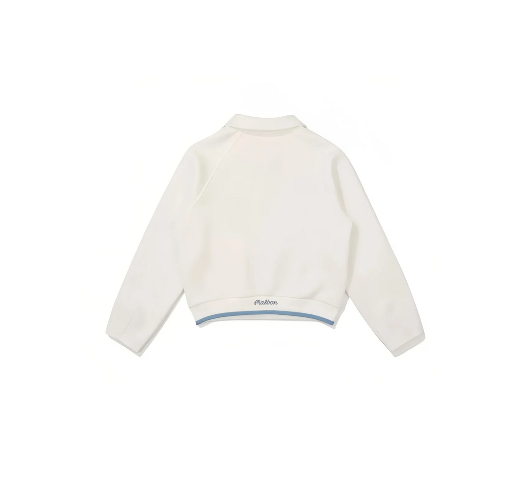 Malbon Women Golf Half Zip Sweatshirt Stand Collar Jacket 2025 women's half zip golf sweatshirt back view