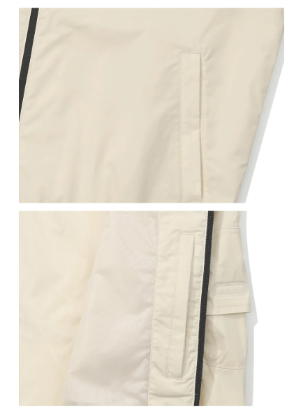 Malbon men Cream technical waterproof golf jacket fabric detail