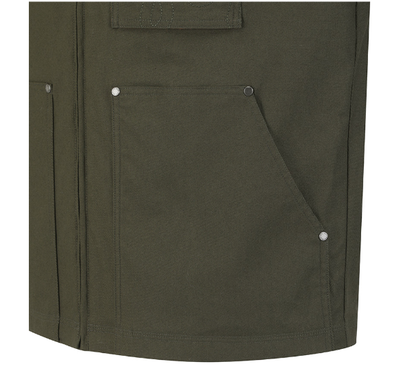 Malbon men Army green full-zip polo golf jacket sleeve detail
