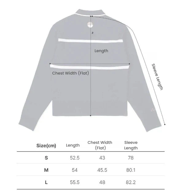Malbon Women's Knit Golf Sweater Polo Apricot size chart