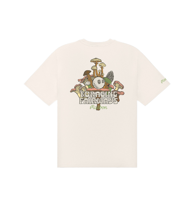 Malbon beige Foraging Fairways graphic T-shirt back view