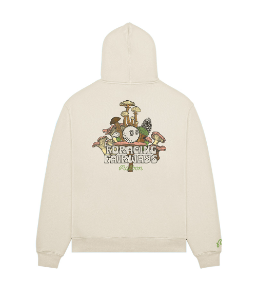 Malbon beige Foraging Fairways heavyweight hoodie back view