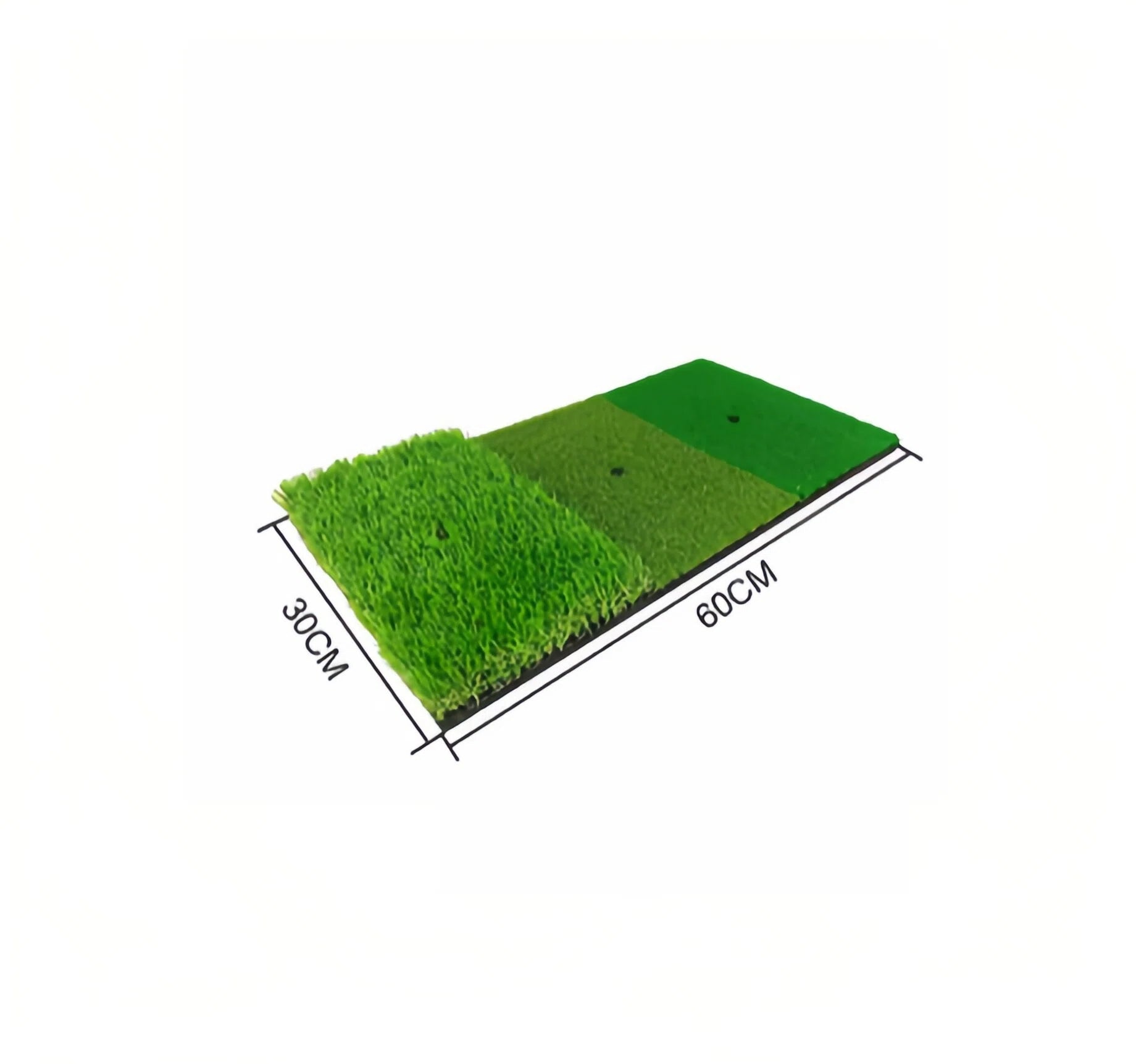 Portable golf swing mat EVA turf hero shot showing realistic fairway surface