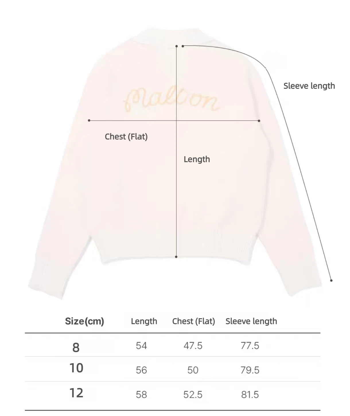 Malbon Women's Slim Fit Knit Long Sleeve Top Black size chart