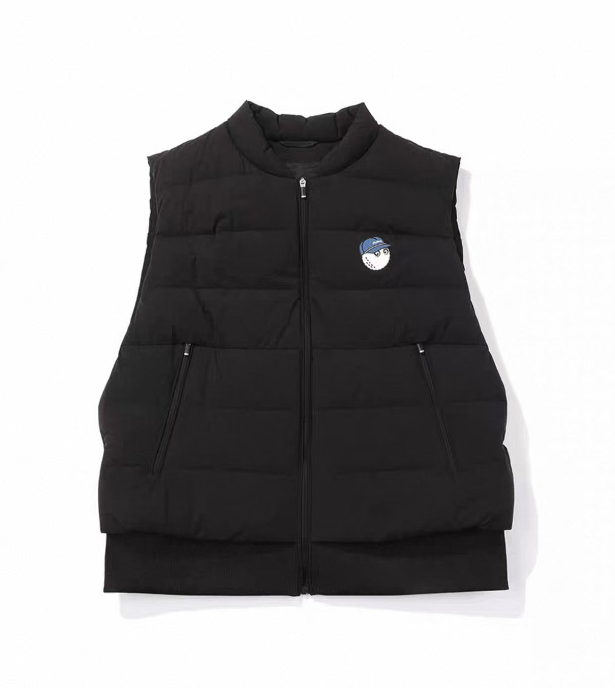Malbon Golf Women’s Premium Duck Down Insulated Vest black front view