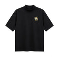 Forden Golf Men’s Ice Silk Quick-Dry Skull Mock Neck Shirt in Black - product view