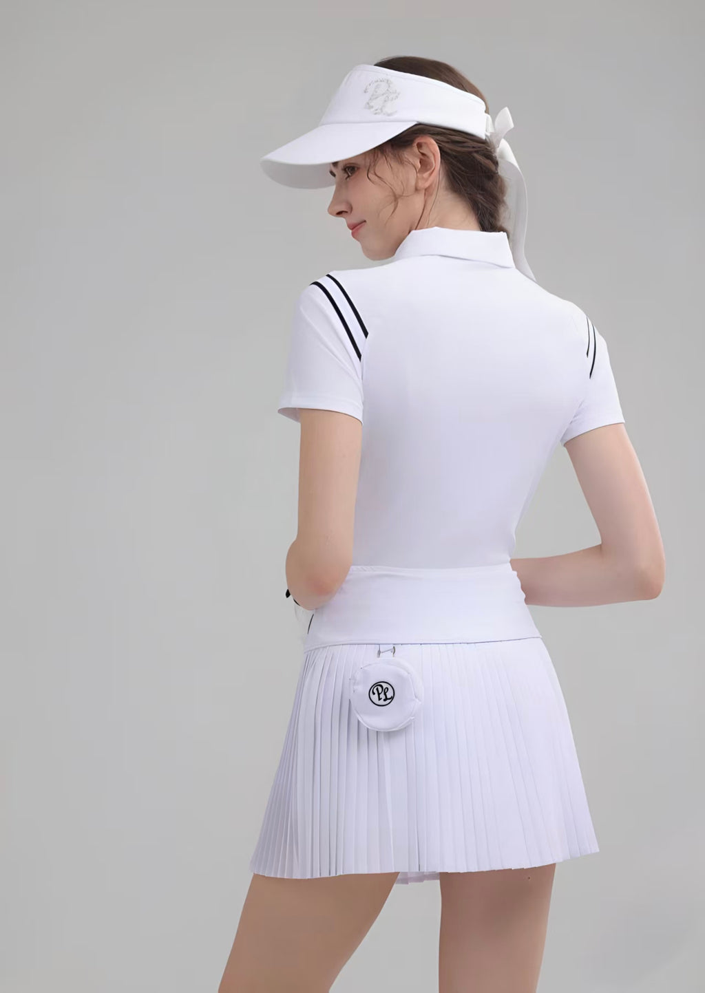 Women’s Quick-Dry Stretch Golf Tennis Shirt Skirt Set