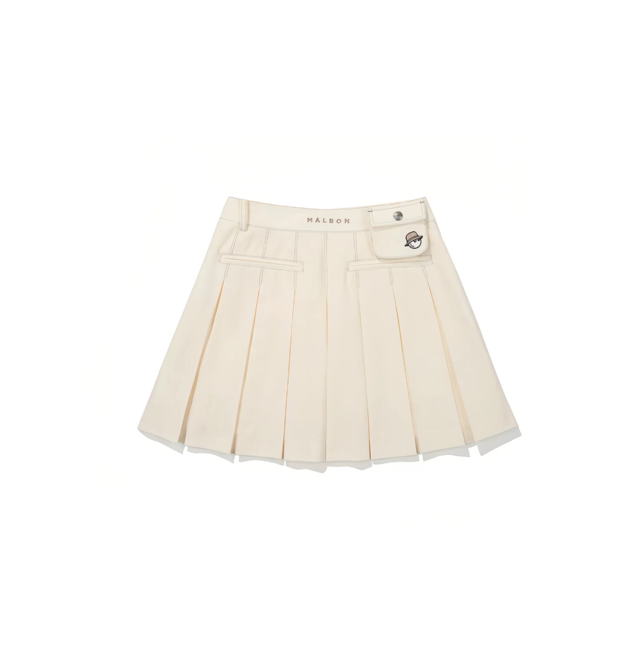 Malbon women golf skort beige colour styled view