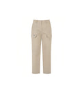 Malbon Women's Straight-Leg Golf Pants in khaki — front flat lay with cargo flap pockets