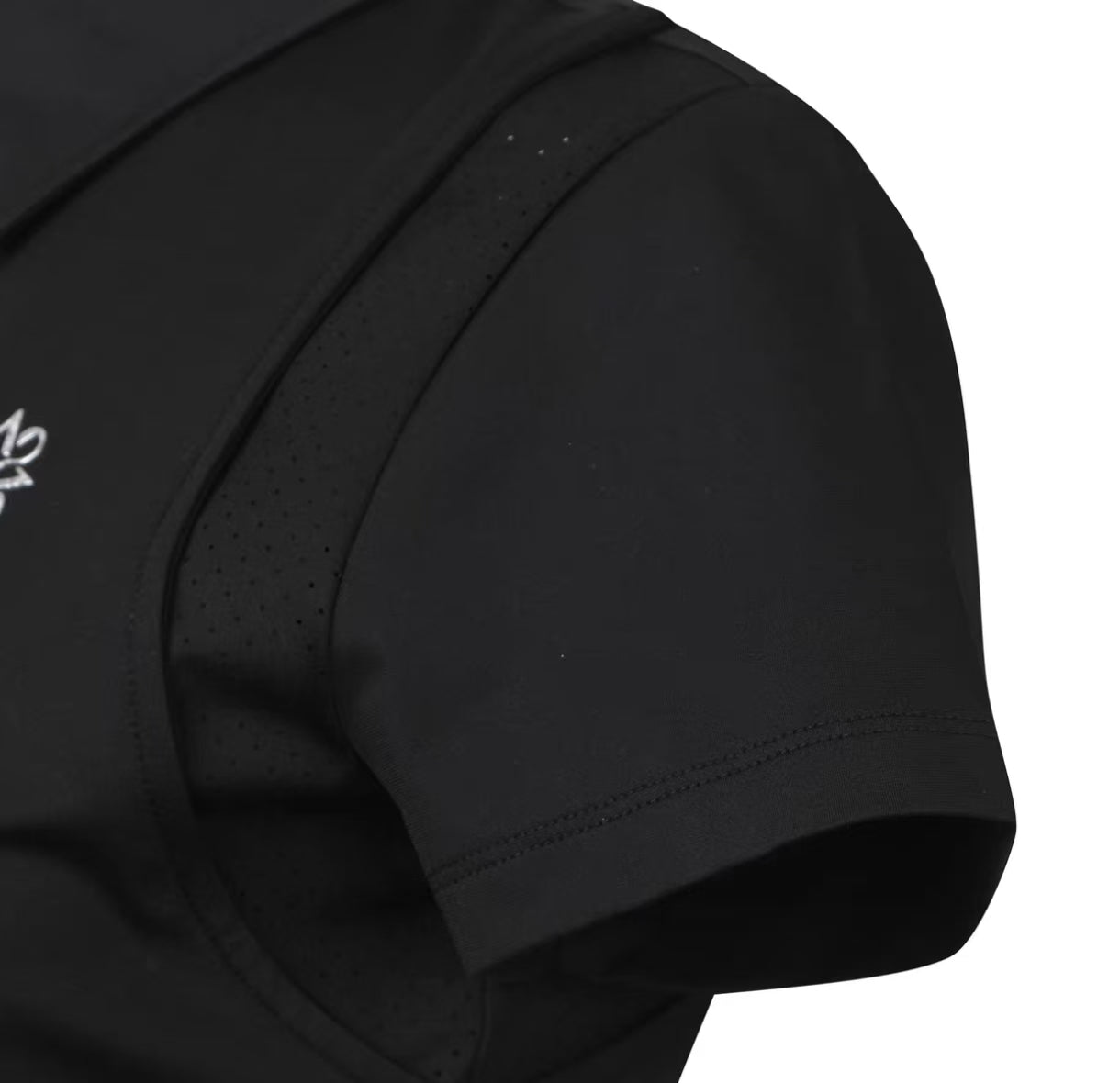 Women’s Summer Breathable Quick-Dry Versatile Golf Shirt in Black - product view
