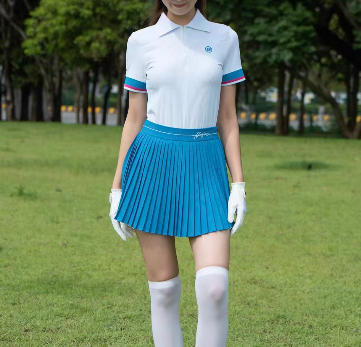 Women’s Quick-Dry Stretch Golf Pleated Skirt Set
