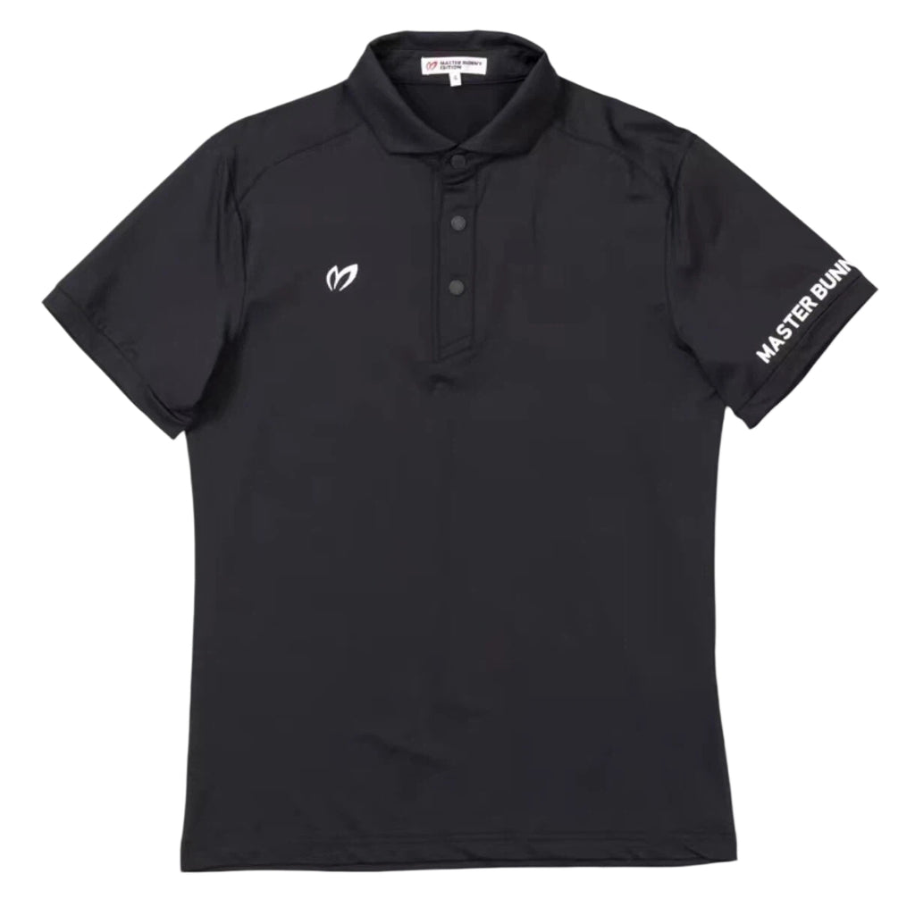 Men’s Summer Breathable Quick-Dry Stretch Golf Shirt in Black - product view