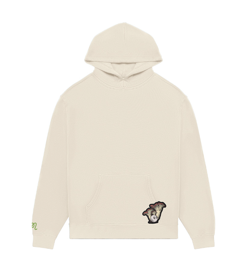 Malbon beige Foraging Fairways heavyweight hoodie front view