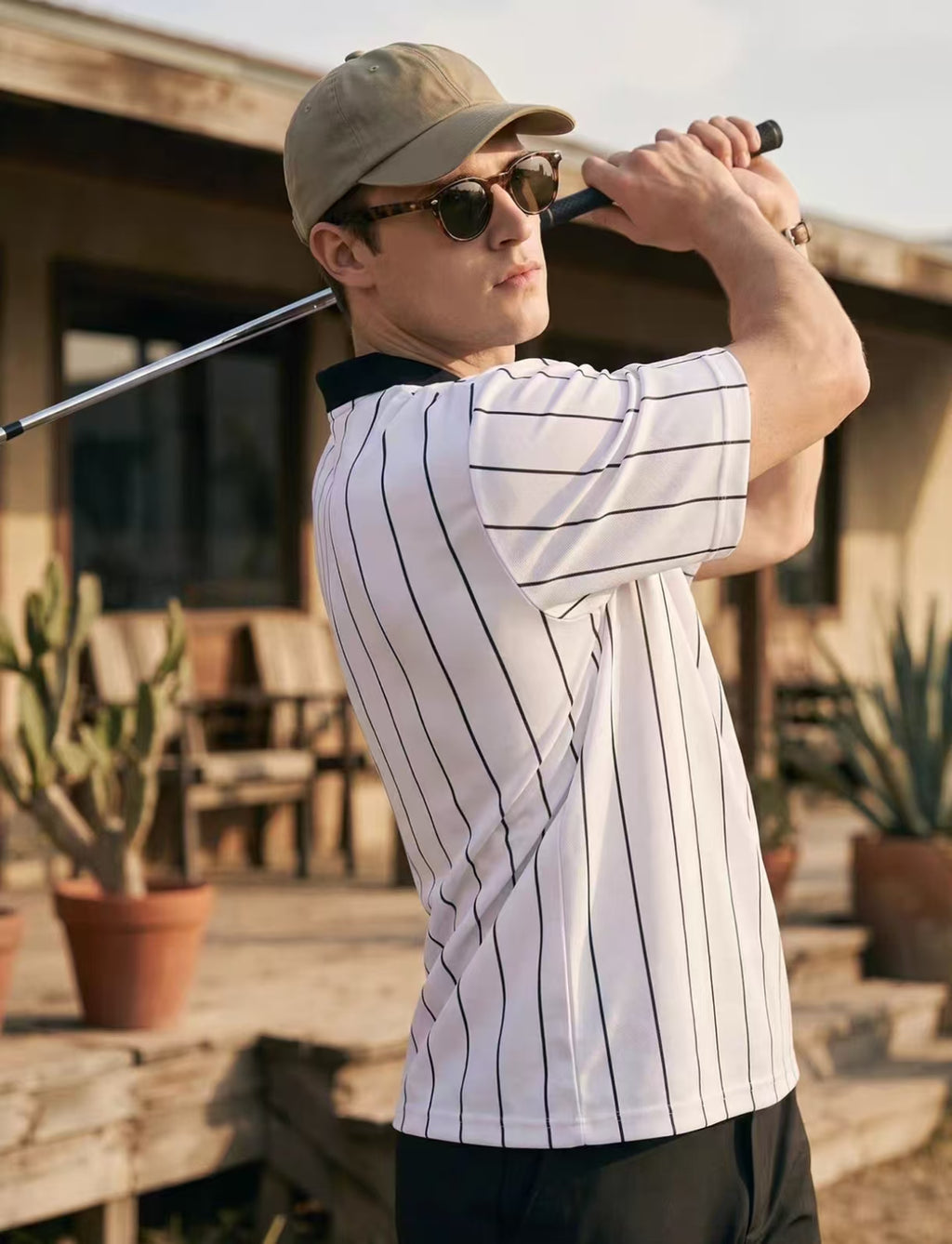 Devereux men’s golf swing model view