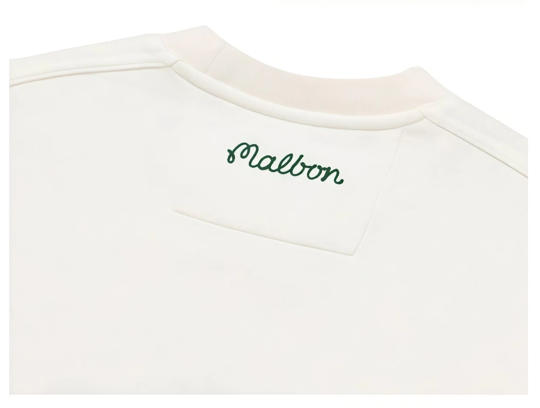 Malbon men's crew-neck logo embroidered golf sweatshirt — styled lifestyle view 9