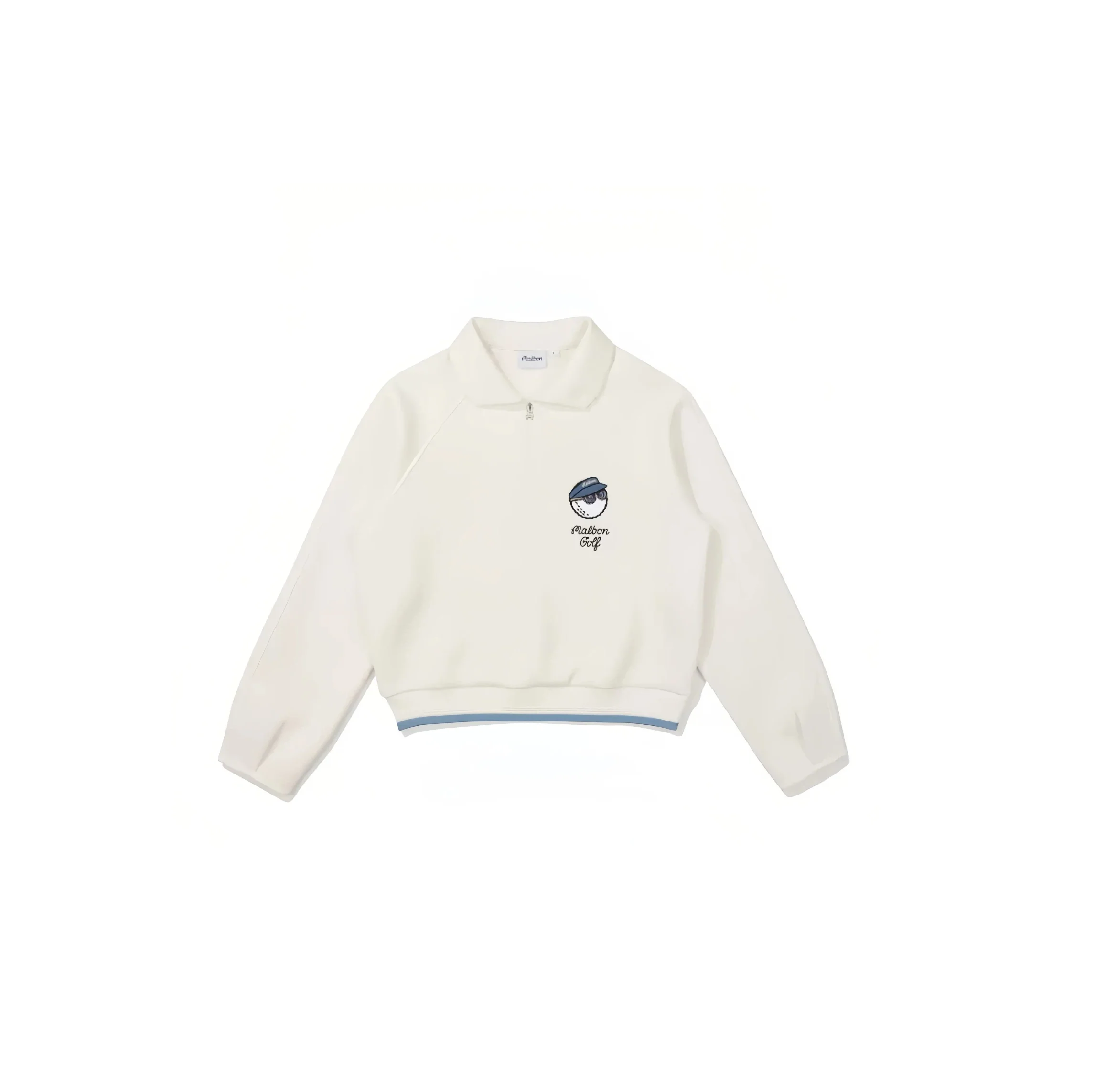 Malbon Women Golf Half Zip Sweatshirt Stand Collar Jacket 2025 women's half zip golf sweatshirt front view