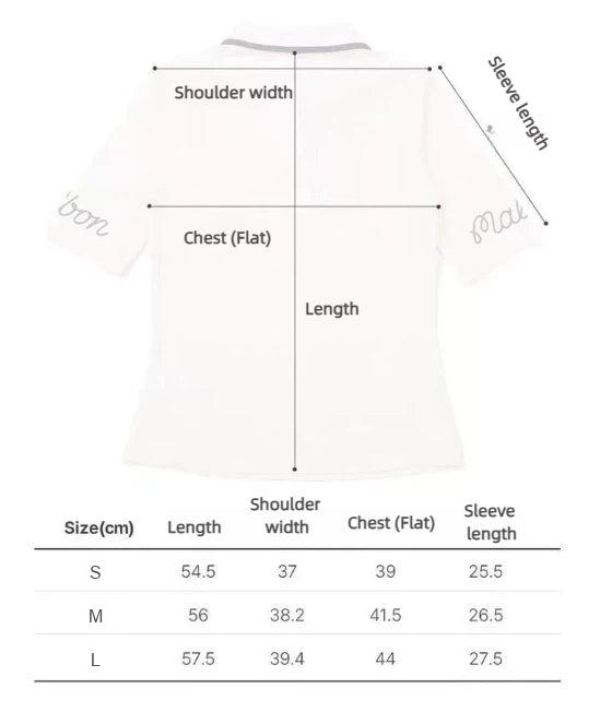 Malbon women's cooling slim-fit golf polo - size chart