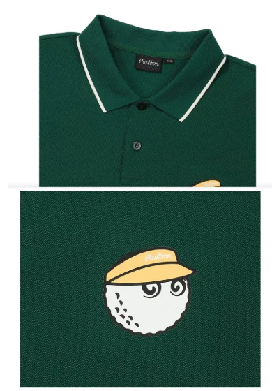 Malbon men's breathable summer golf polo in Green - image 3