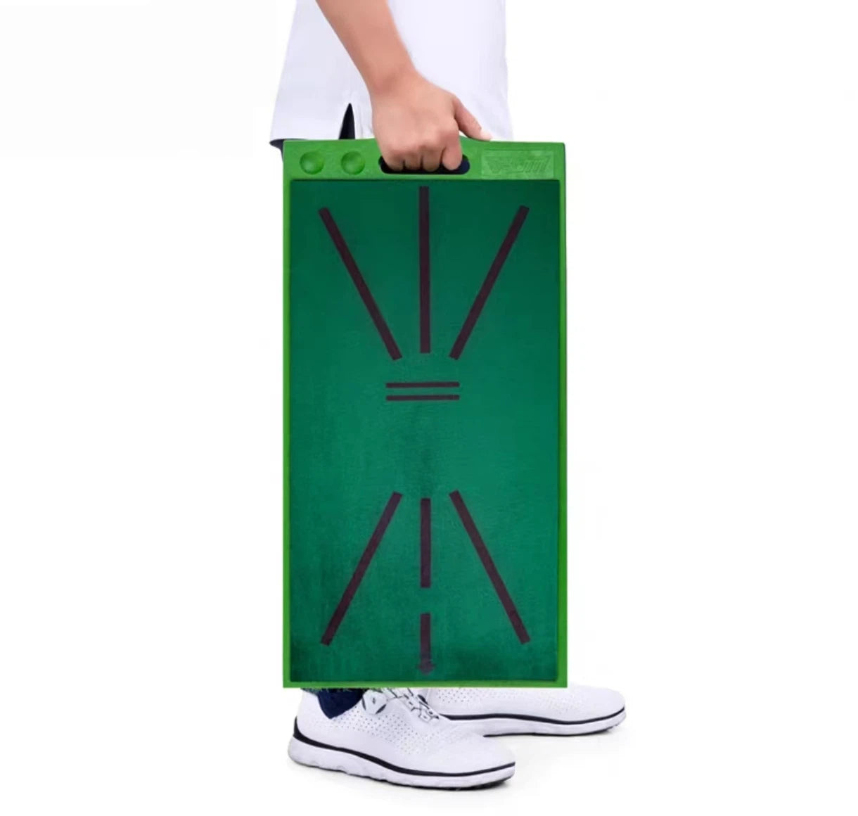 PGM DJD033 chipping mat showing integrated ball staging slots