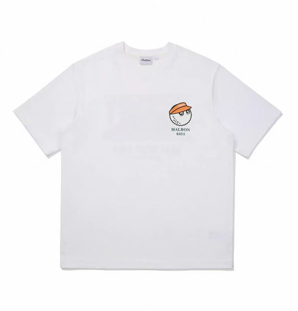 Malbon Dosan 645-1 Heavyweight Golf T-Shirt White front view