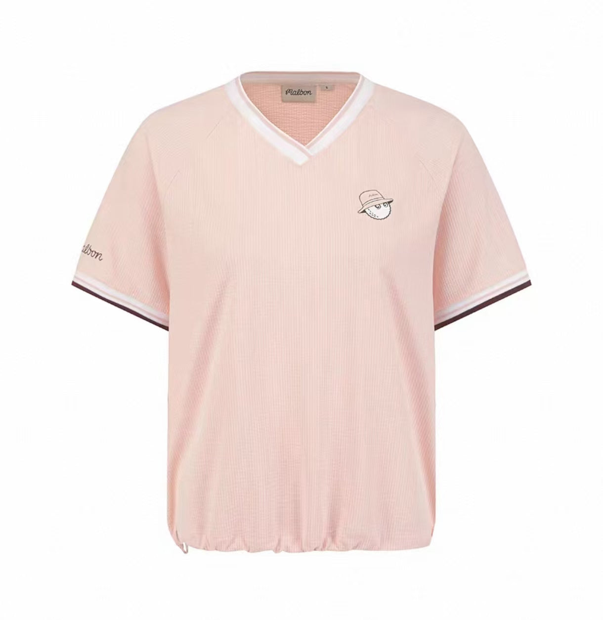 Malbon Golf Women’s Striped Breathable Casual Polo Shirt