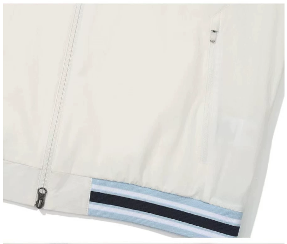 Malbon men golf zip jacket stand collar close-up