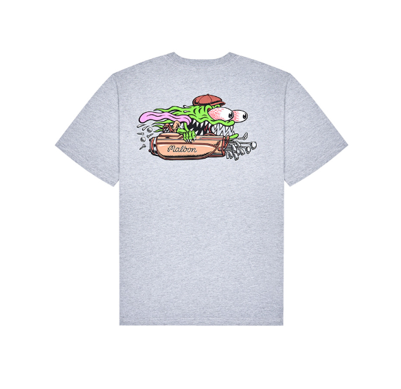 Malbon Santa Cruz Bermuda Graphic Golf T-Shirt Grey back view
