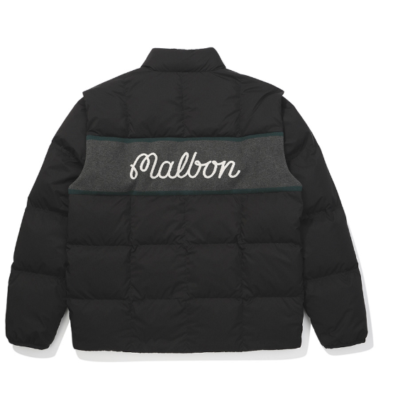 Malbon Golf Men’s Lettering Logo Thermal Down Jacket