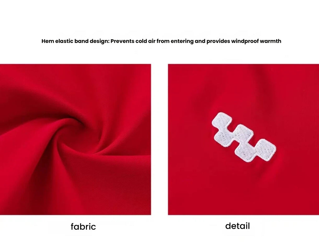 Devereux Red golf windshirt drawstring detail