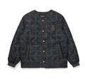 Malbon Golf Men’s Plaid Insulated Full-Zip Padded Jacket front view
