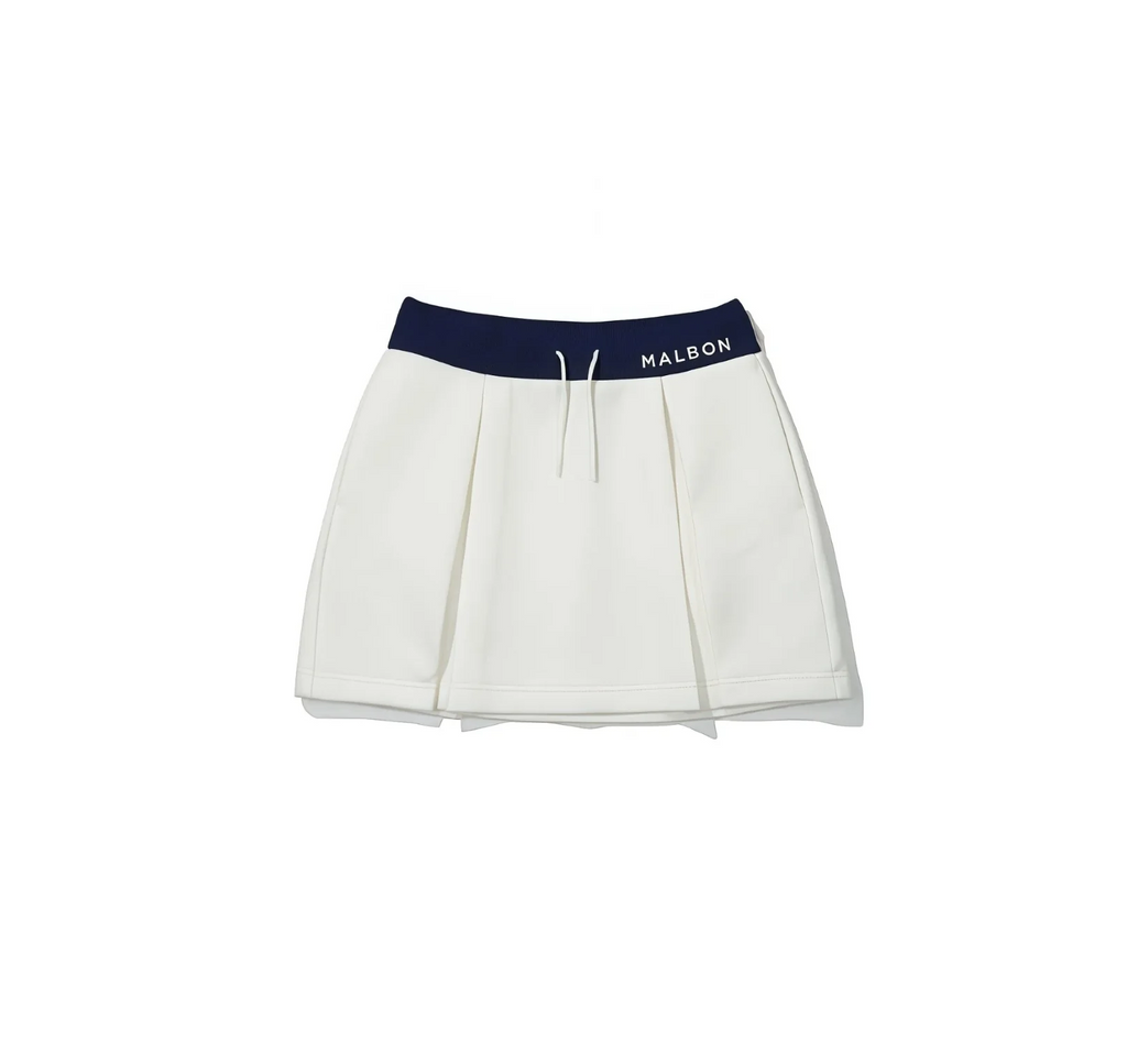 Malbon Women's Golf Skort - Autumn Winter Sport Skirt White front view