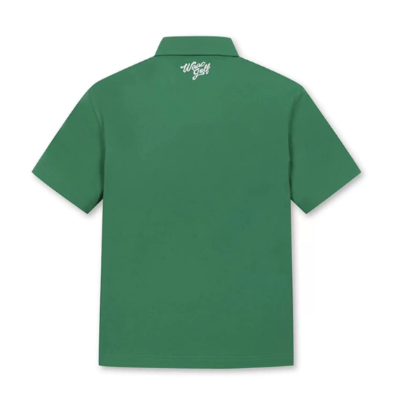 WAAC Illusion Green women’s golf polo back view