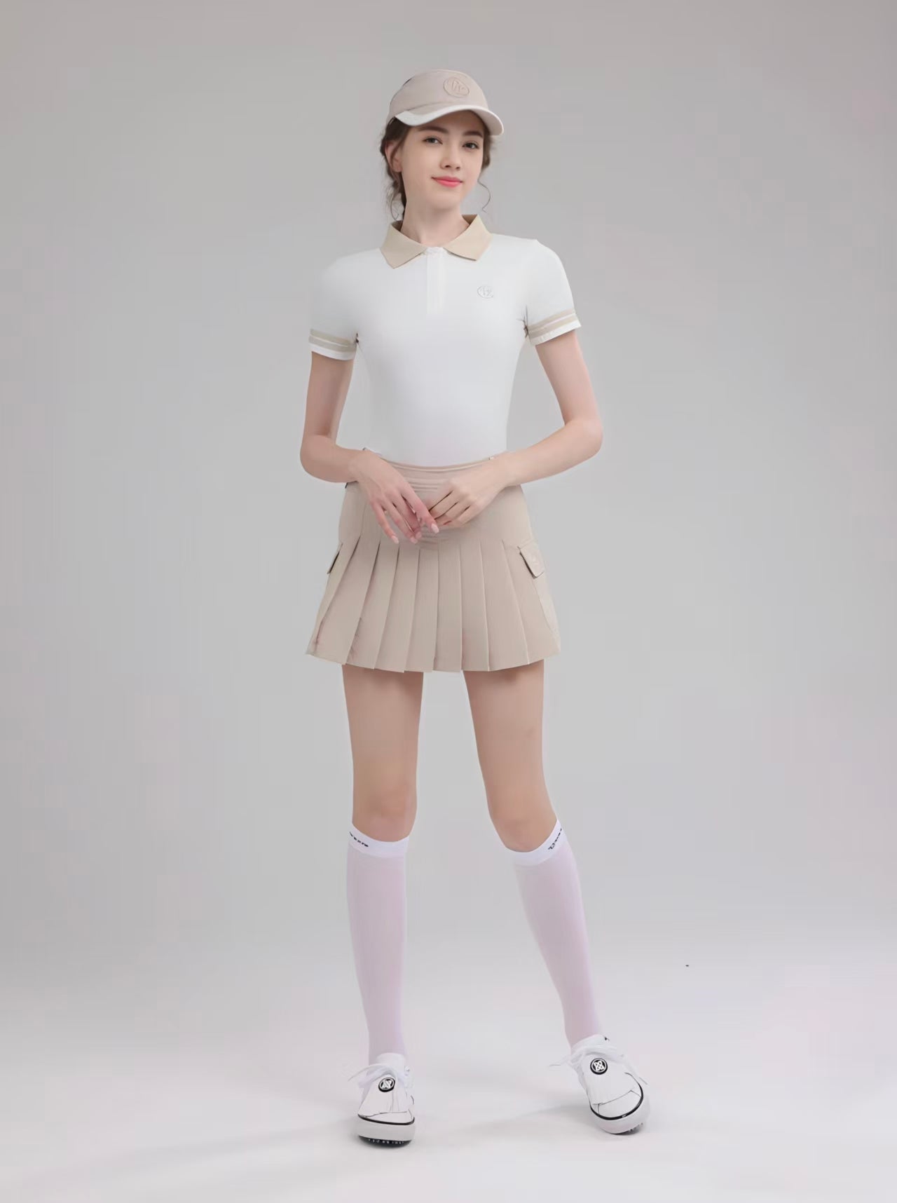 Women’s Summer Quick-Dry Golf Tennis Shirt Skirt Set