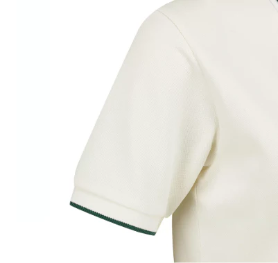 Malbon women's colour-block embroidered golf polo in Apricot - image 4