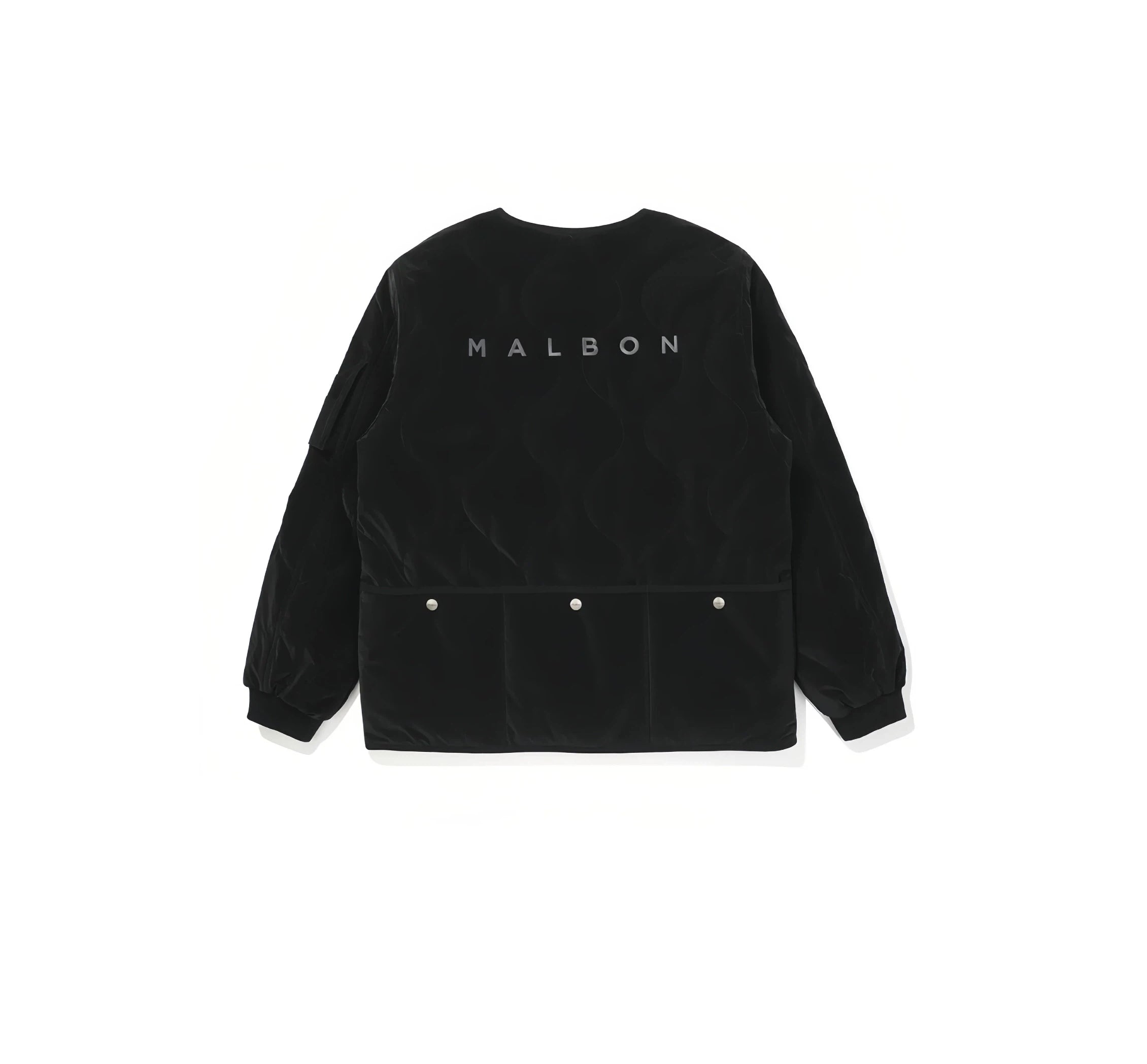 Malbon men padded jacket white colour styled view