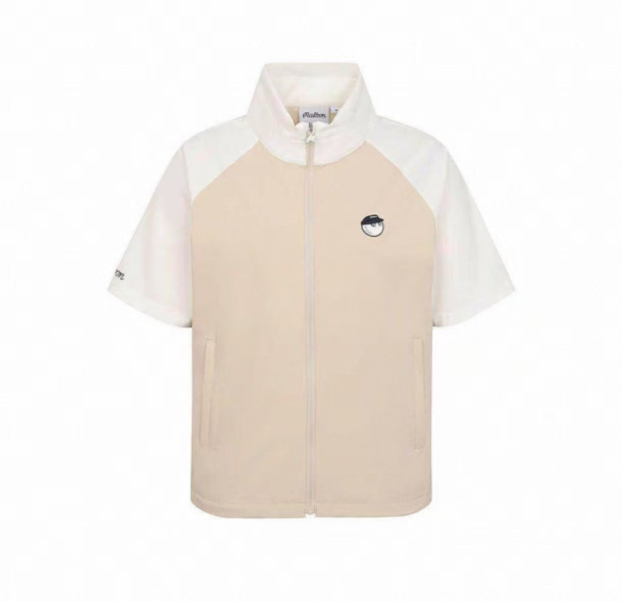 Malbon Golf Women’s Quick-Dry Stand Collar Sports Top white front view
