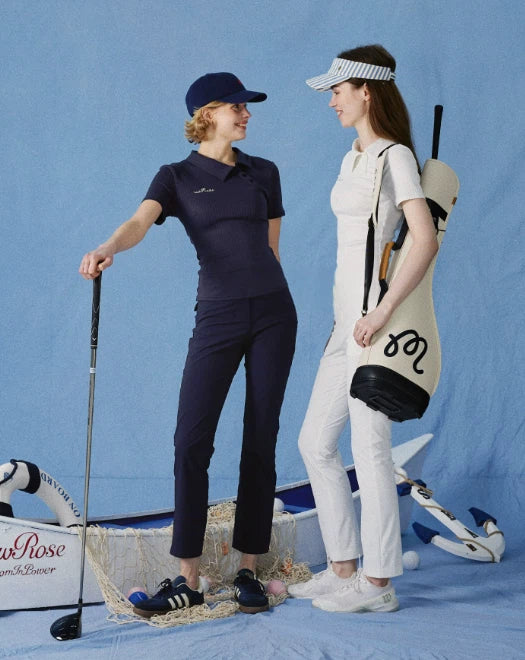 NowRose Navy and White golf outfit comparison