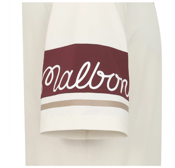 Malbon men's cooling moisture-wicking golf polo in Beige - image 4