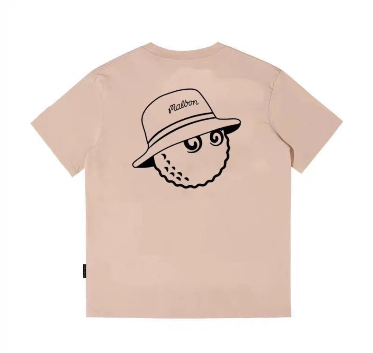 Malbon khaki golf T-shirt back character graphic