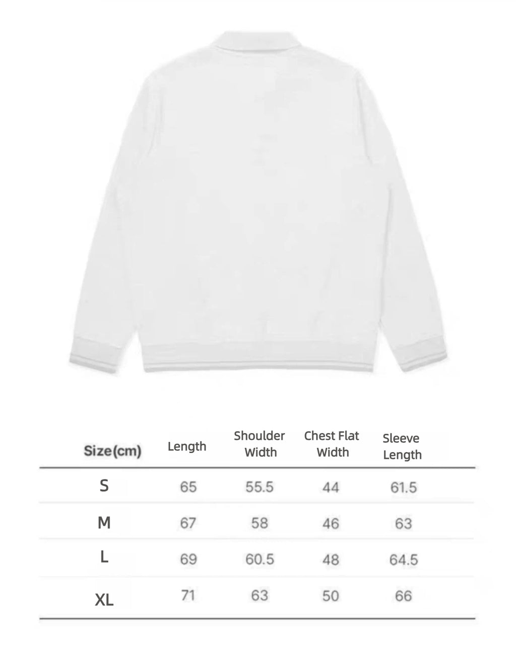Malbon Studio Seoul Polo Sweatshirt Black size chart