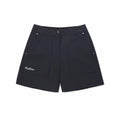 Malbon Women's Lightweight Quick-Dry Shorts Black quick-dry golf shorts front view