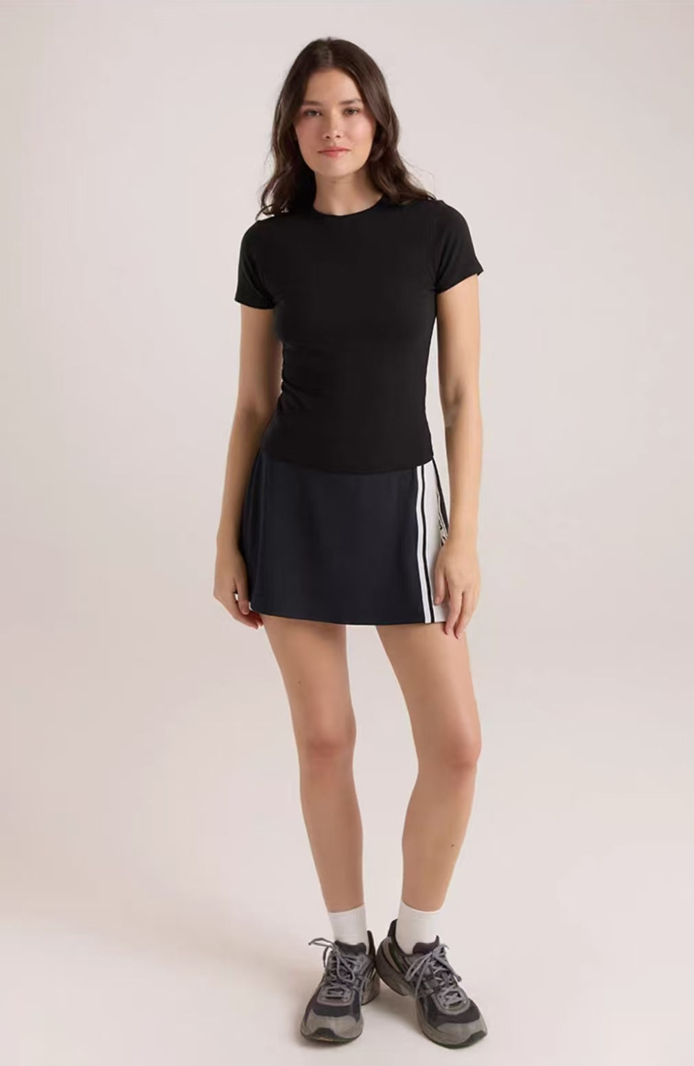 Malbon Baseline Skirt Navy Blue golf skirt front view