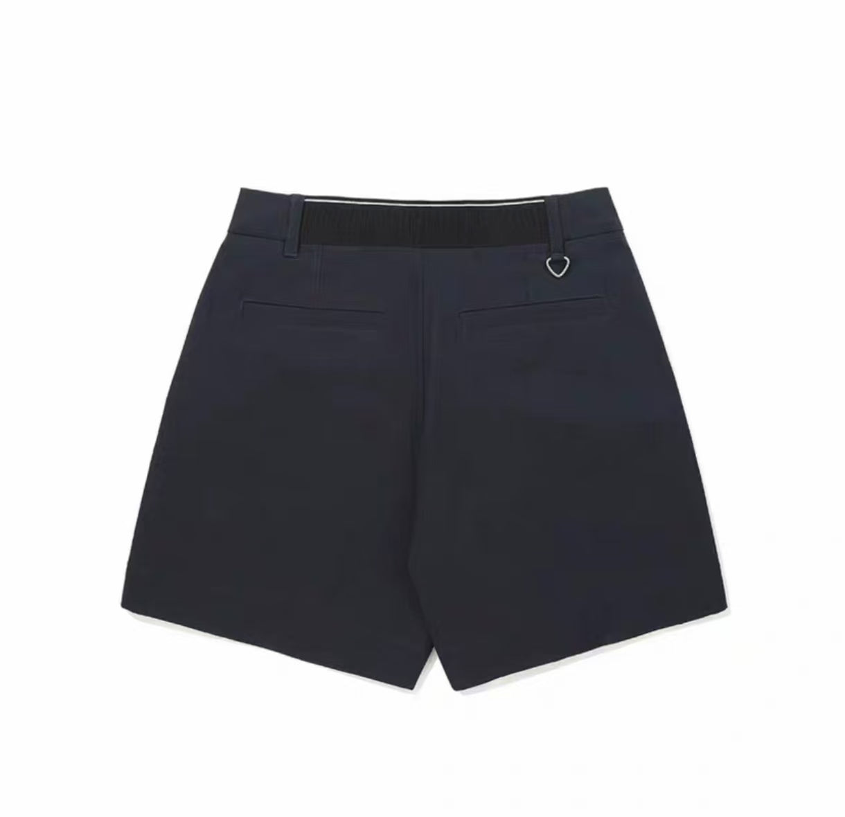 Malbon Women's Lightweight Quick-Dry Shorts Black quick-dry golf shorts front view