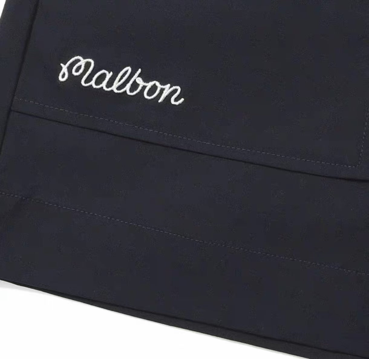 Malbon Women's Lightweight Quick-Dry Shorts Black quick-dry golf shorts front view