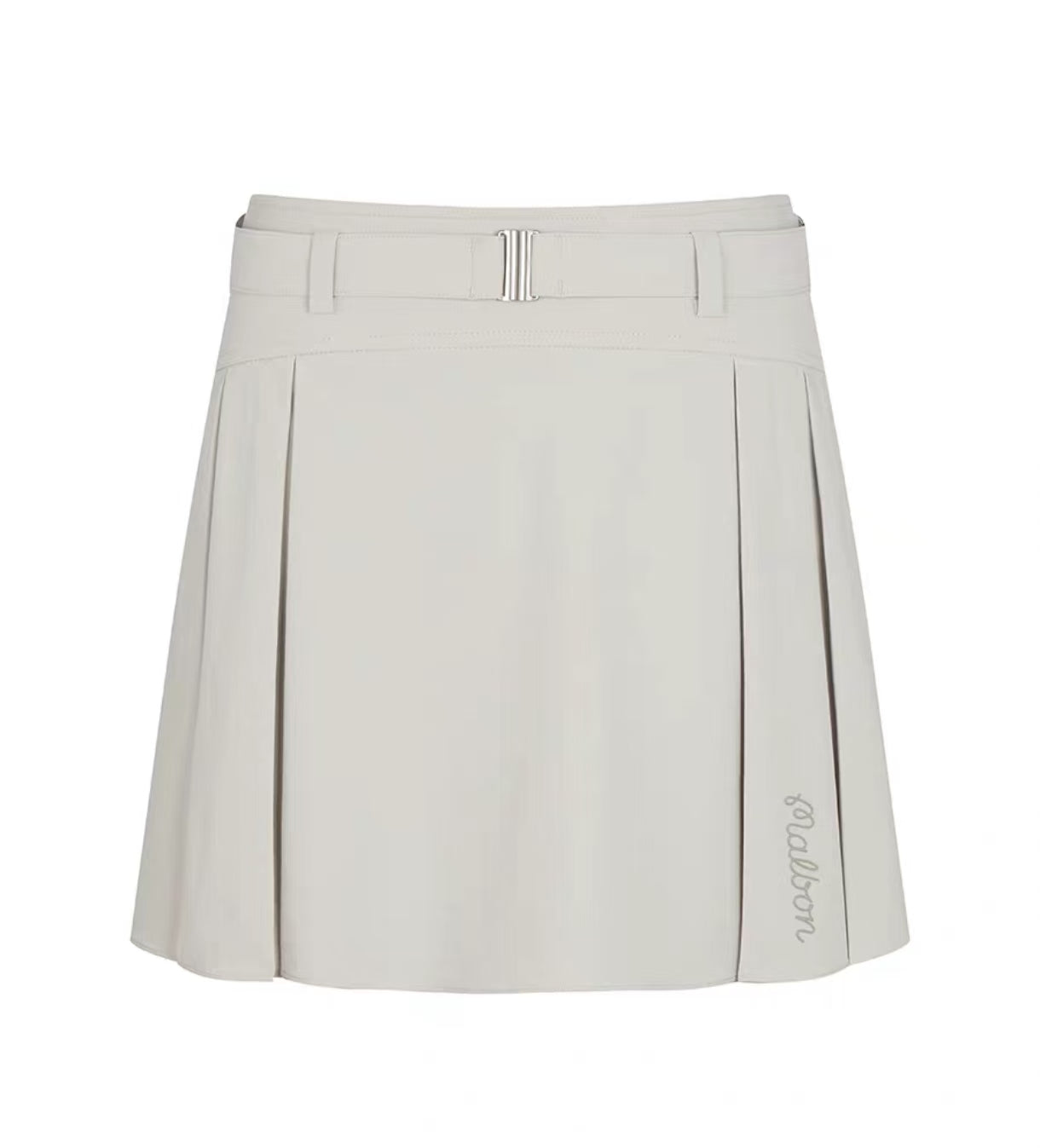 Malbon Studio Seoul Belted Skirt Grey golf skirt detail view
