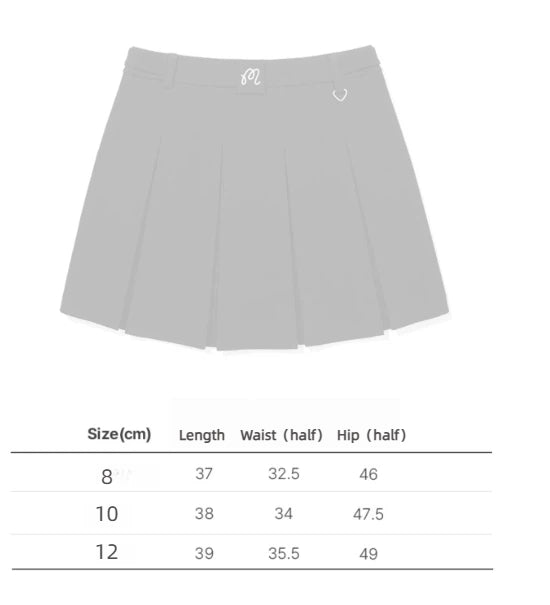 Malbon Preserve Back Pleated Skirt Khaki size chart