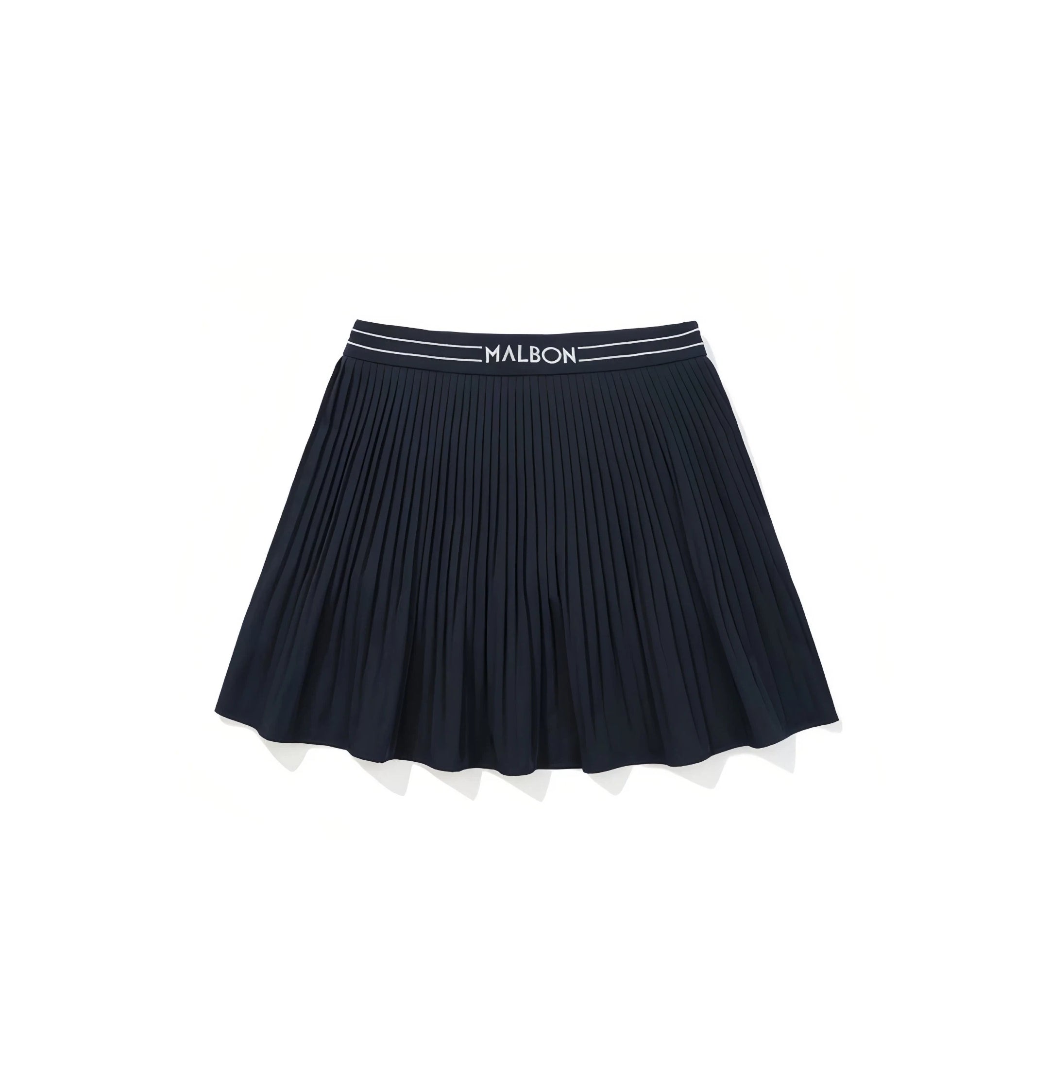 Malbon Women's Tennis Skirt Navy Blue tennis-style golf skirt front view