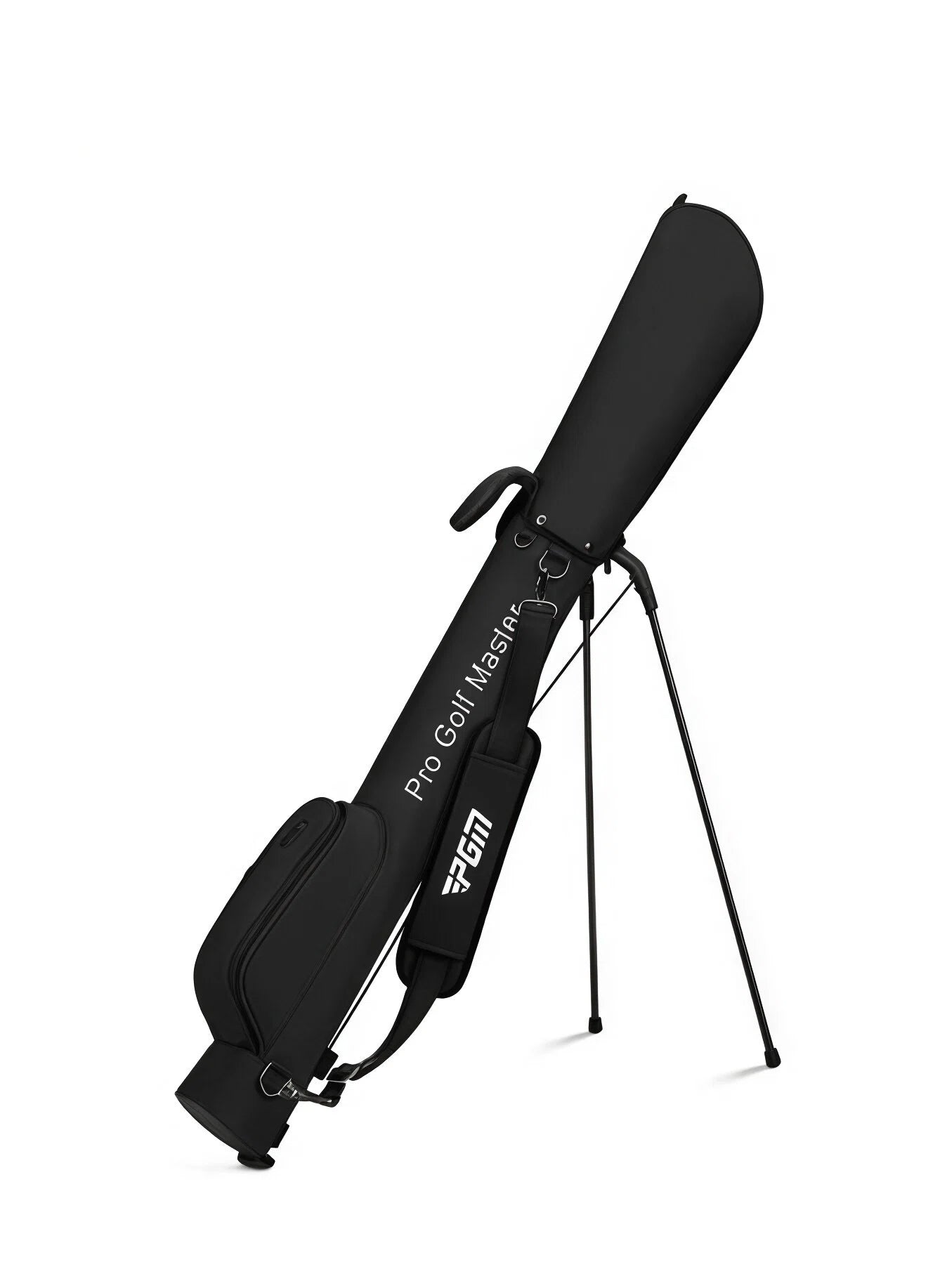 Black PGM women’s golf bag with durable build, built-in stand, and minimalist style. Great for professional and casual use.