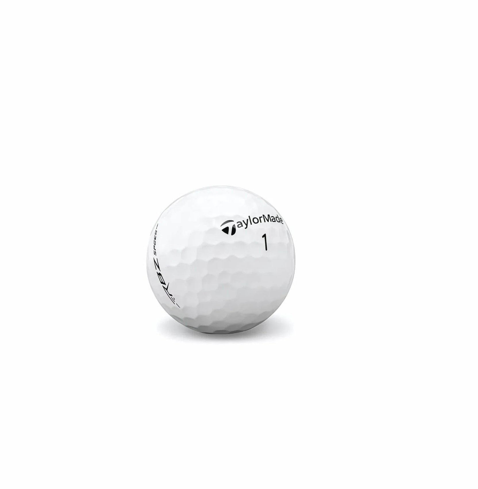 TaylorMade Rocket Ballz Speed 2025 golf ball, white, featuring the TaylorMade logo and "RBZ Speed" branding, designed for legendary speed and distance.