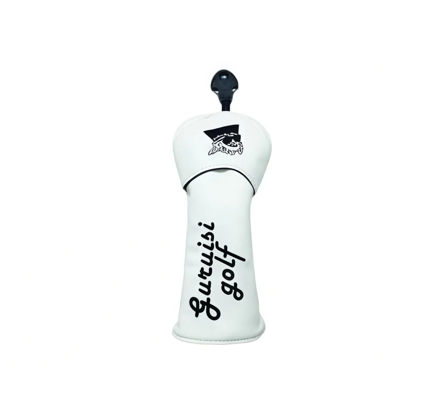 White golf club head cover with 'Suruiisi golf' branding on a white background